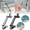 Retractable Universal 1440 °Swivel Robotic Arm Swivel Extension Faucet Aerator Kitchen Sink Faucet Extender 2 Water Flow Mode 1