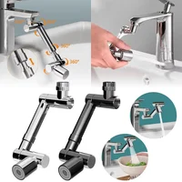 Retractable Universal 1440 °Swivel Robotic Arm Swivel Extension Faucet Aerator Kitchen Sink Faucet Extender 2 Water Flow Mode 1