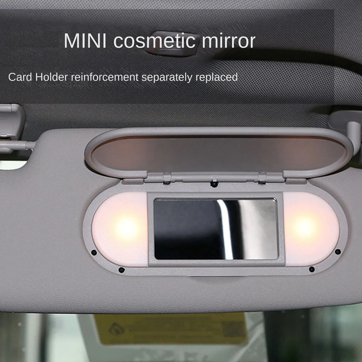 자동차 지붕 선바이저 선바이저 메이크업 거울 유리 커버 라이트 램프 캡 뚜껑 For-BMW Mini F54 F55 F56 F60 2015-2020