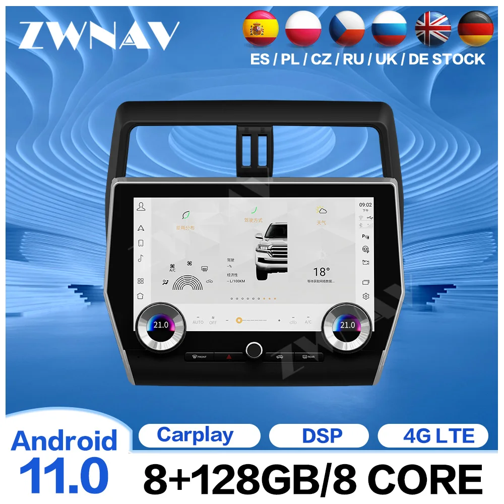 

Qualcomm Android 11 Tesa- Screen For Toyota Land Cruiser Prado 150 2018+ Car GPS Navigation Multimedia Player Head Unit Carplay