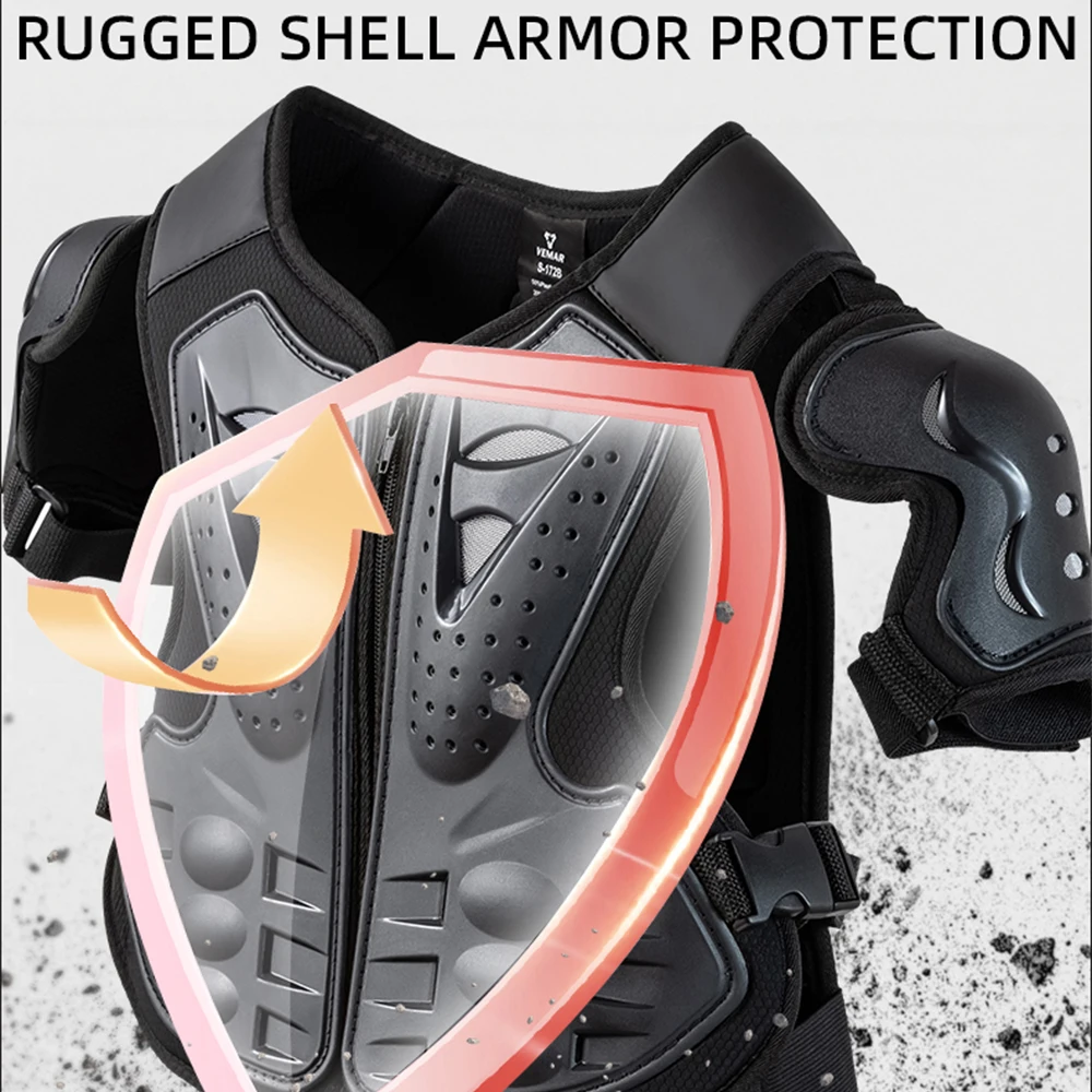 Youth Children Motocross Body Protective Gear Vest Armor ATV Dirt Bike Suits Chest Spine Knee Elbow Guard Sports Equipment