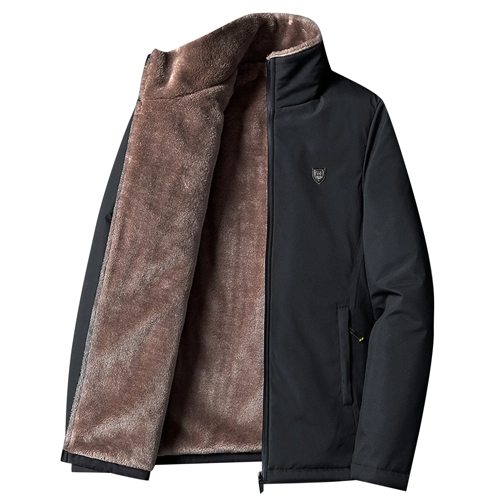 

2023 New Casual Classic Parka Cotton Jacket Coat Warm Fleece Winter Jacket Men Outerwear Windbreaker Lamb Wool Parka Tops