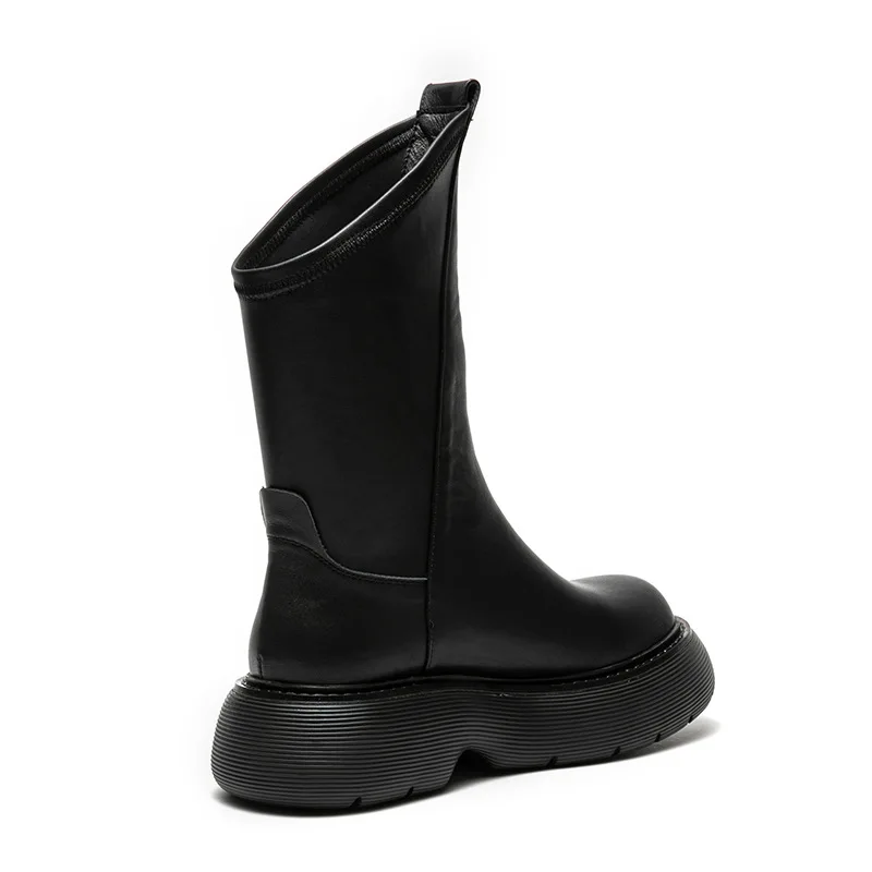 Original Design High Barrel Chelsea Short Boots for Men New High Rise Boots Trend Thick Sole