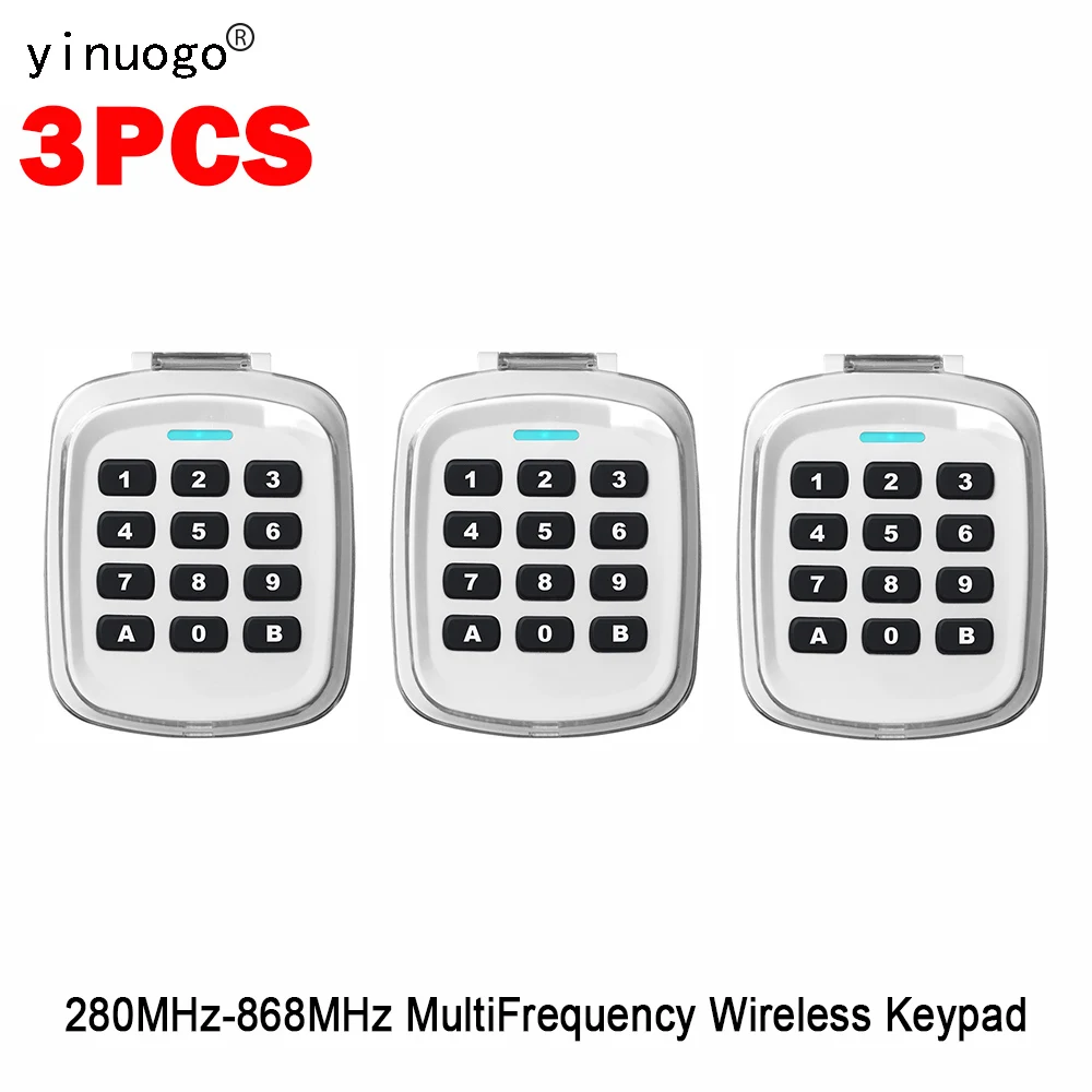 3PCS Wireless Keypad 280MHz 868MHz Multi Frequency Code Grabber Remote