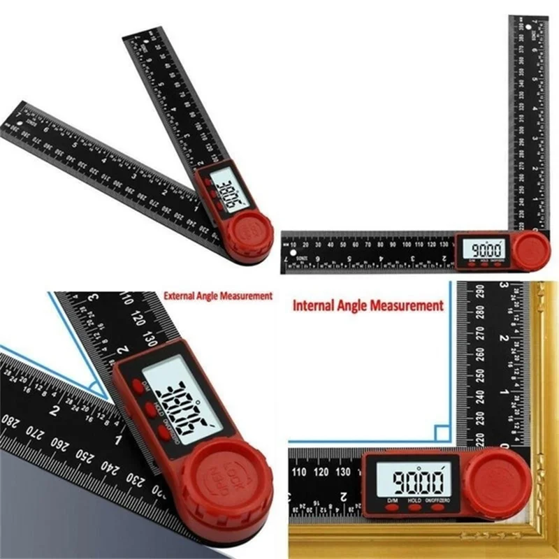 2-in-1 Digital Angle Meter Inclinometer Digital Angle Ruler Electronic Goniometer Protractor Angle Finder Wood Measuring Tool 4