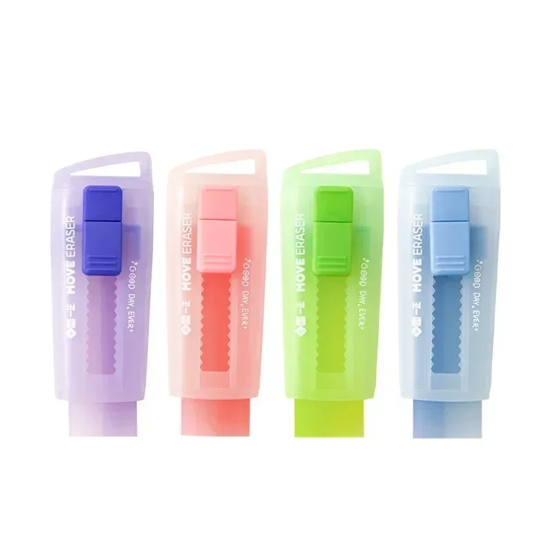 마카롱 PVC 고무 지우개, 푸시 풀 지우개, 젤리 컬러 이동 지우개, 연필 문구, 학교 학생 용품, 1 개