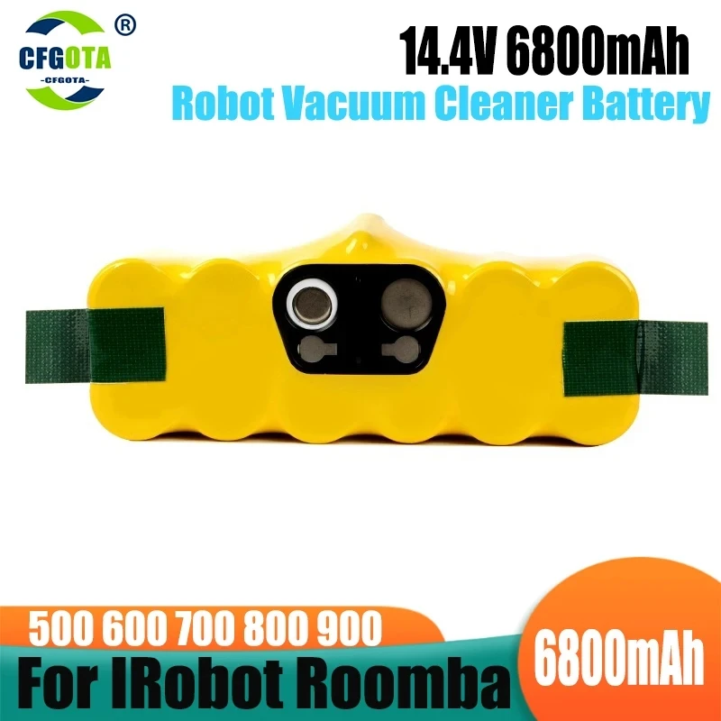 

Аккумулятор для пылесоса iRobot Roomba, батарея 14,4 В, 6800 мАч для iRobot Roomba 500, 600, 700, 800, 900, 620, 650, 770, 580