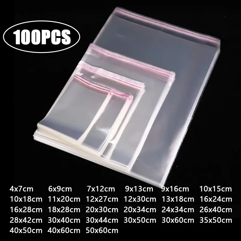Opp Self-adhesive Plastic Bag 100PCS