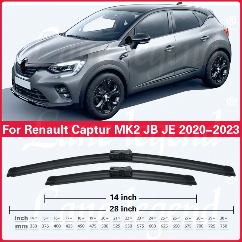Heyner Fits: Renault Captur 2016-2020 Full Set Hybrid Wiper Blades - View #10