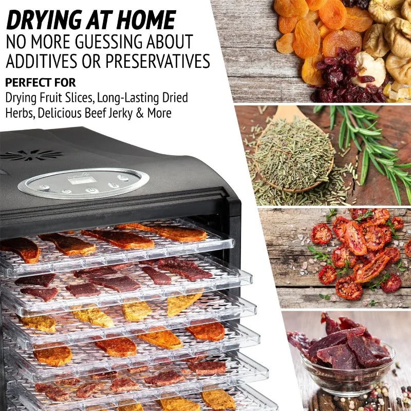 Ivation 6 Tray Countertop Digital Food Dehydrator Drying Machine Prese