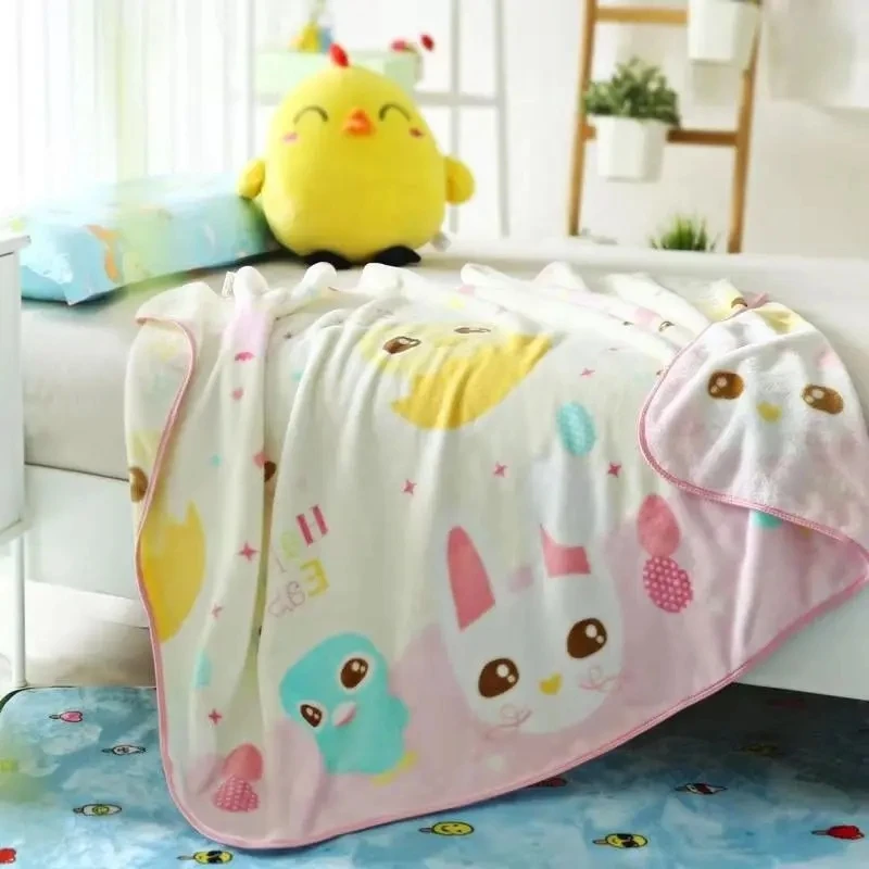 Spring Summer Newborn Blanket Children Lunch Break Single Layer Baby Blanket Kindergarten Blanket Office Cover Blanket Flannel 4