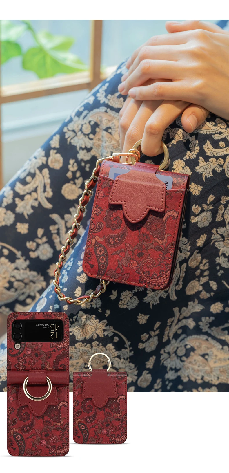 Elegant Leather Phone Cover for Samsung Galaxy Z Flip