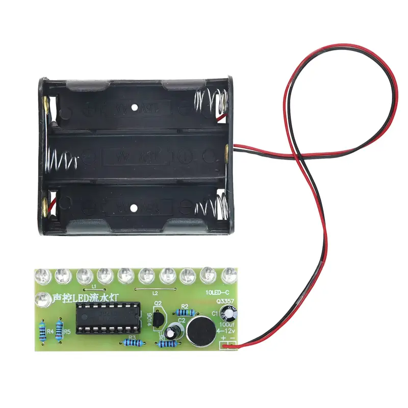 DIY Electronic Kit Module Voice Activated LED Water Light Kit CD4017 Lantern Control Fun Electronic Production Teaching Training - Image 5