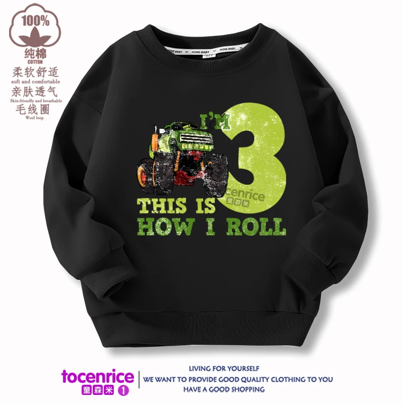 

2024 New Kids Blaze and The Monster Machines Zeg Print Hoodies Boys Girls Sweatshirts Toddler Children Pullovers Tops Coat