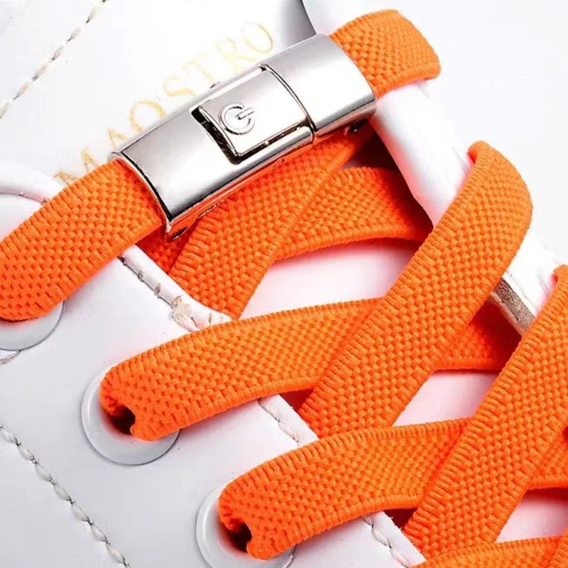 Elastic Shoelaces Silicone Shoelaces Press Lock Shoelaces Without ties Gradient Flats Sneakers Kids Adult No Tie