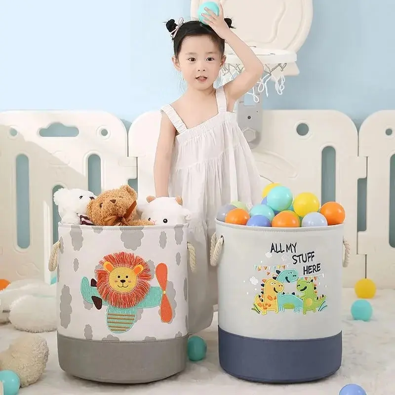 Folding Storage Basket Linen Storage Fabric Wardrobe Office Bedroom Closet Toys Laundry Basket With Handle Storage Organizer New 3