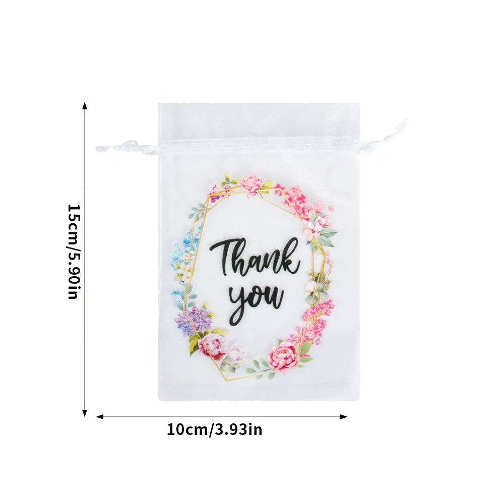 100 Pezzi Sacchetti Organza con Coulisse Set per Gioielli e