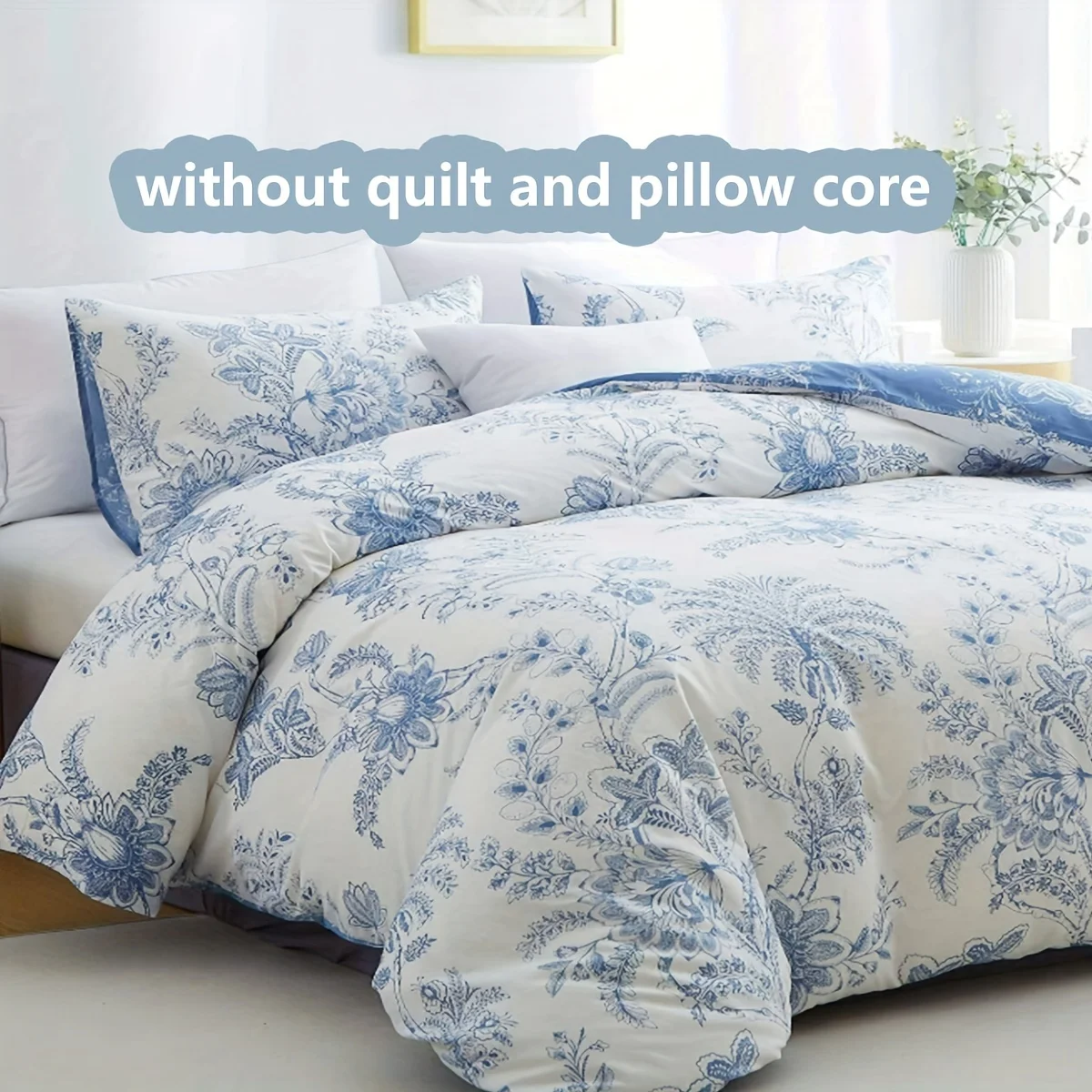 3PCS مجموعة من ثلاث قطع من مجموعة أغطية زرقاء من ط...