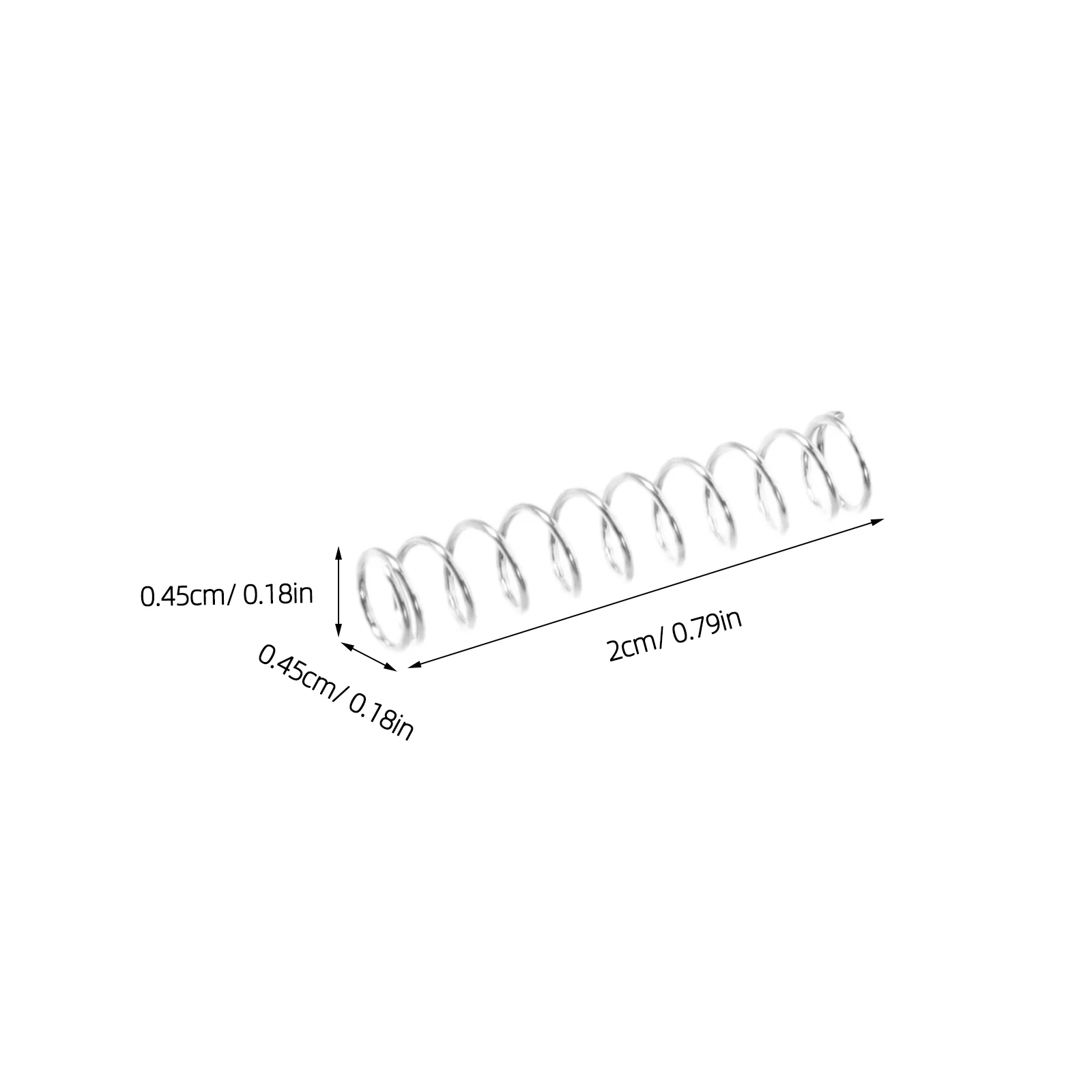50Pcs 고탄성 볼펜 리필 스프링 0.4mm 와이어 직경 4.5mm Od 18Mm 길이 쓰기 도구 용 금속 스프링