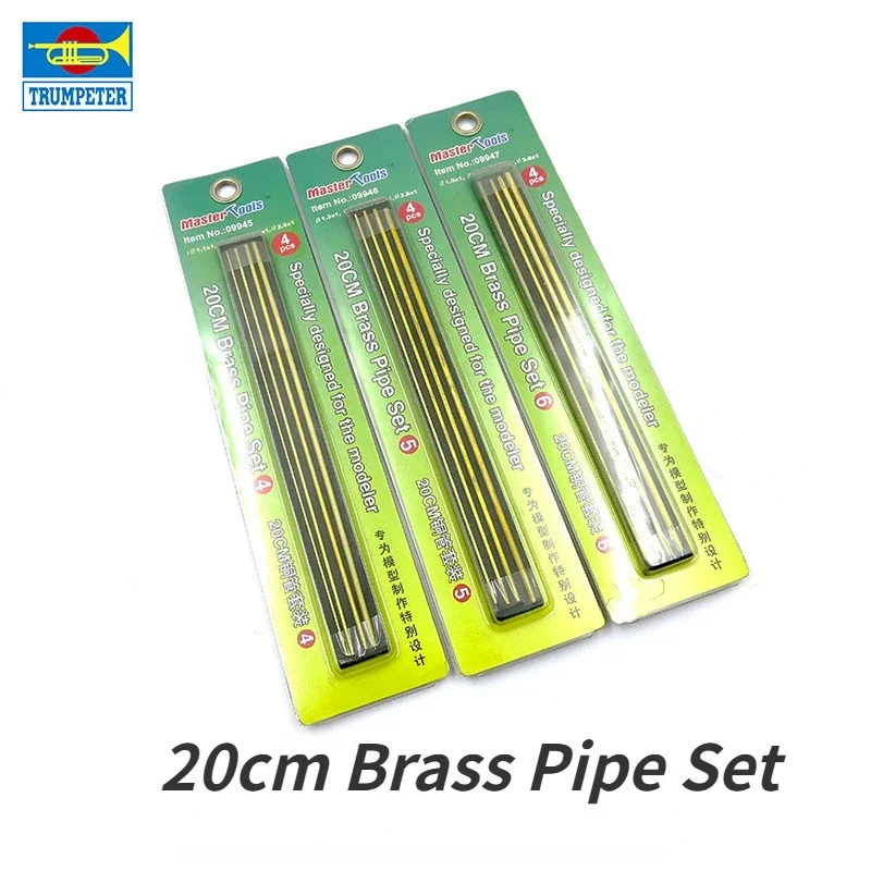 Trumpeter 09945/09946/09947 20cm Brass Pipe Set Model Modified Tools Parts for Military Model Building Tools DIY Accessories