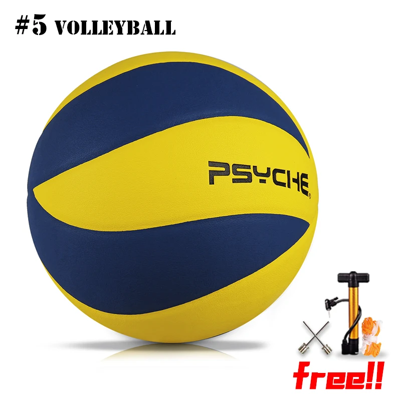 Psyche PU Leather Volleyball Soft Touch Material Professional Volleyball Size 5 Indoor Outdoor Match Ball