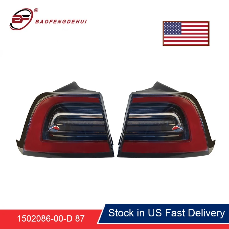 

New 4pin 1x Rear Lamp Outer LED Tail Light Brake Lamp Left Right 1502086-00-D 1502087-00-D For Tesla MODEL 3/Y 2020 2021 2022