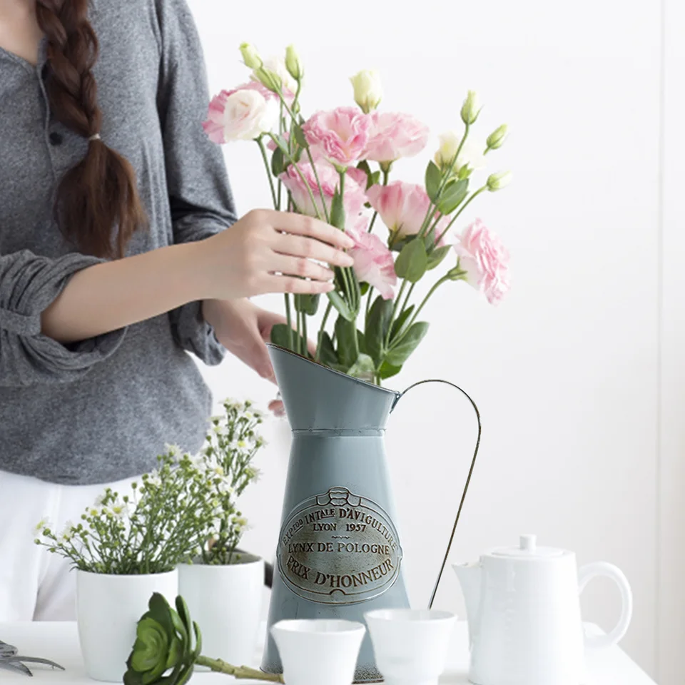 QUMIIRITY Metallvase Vintage Stil - Goldene Dekovase Für Trockenblumen & Wohnkultur