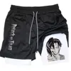 Men Performance Shorts Anime Attack On Titan Print Gym Shorts Summer Sports Fitness Workout Jogging Short Pants 5