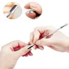 MIZHSE 3pcs Manicure Tools Kits Nail Art File Dead Skin Fork Trimmer Peeling Knife Cuticle Remover Polished Manicure Tools Set 4