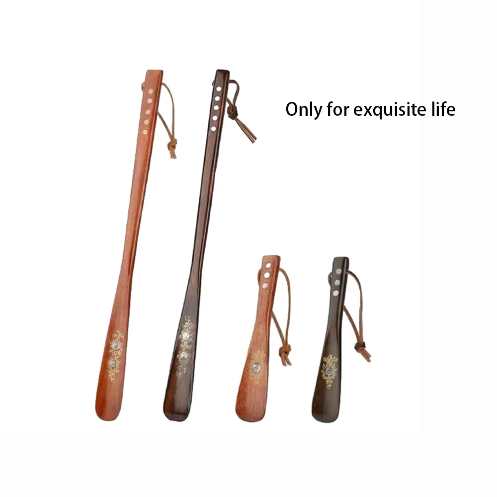 55cm Long Wooden Shoe Horns 22.5inch Shoe Horn Lifter Household Women Men Heel Spoon Helper Lifter Tools Convenience
