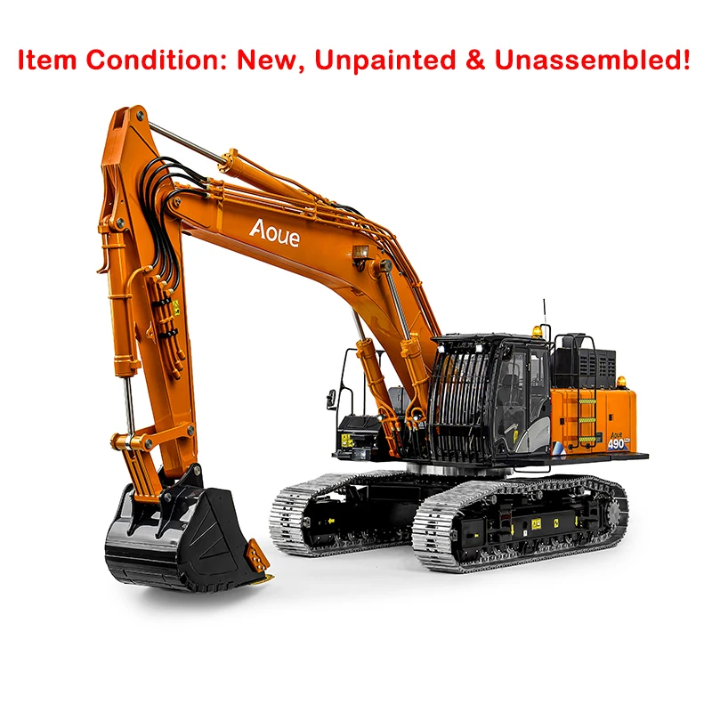 New 1/14 LESU 490 Aoue ZX490 Hydraulic RC Excavator Metal RC