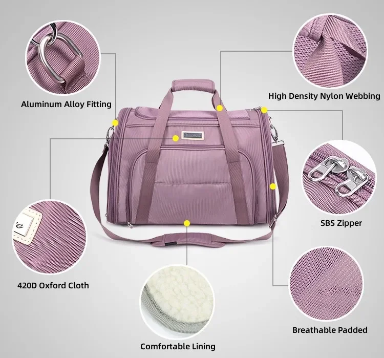 Pet Carrier Bag Pet Carrying Bag Pet Backpack Truelove Pet Bag Breathable Large Space Foldable and Water-Pepellent Pet Backpack Outdoor Travel Use Dog and Cat TLX3971