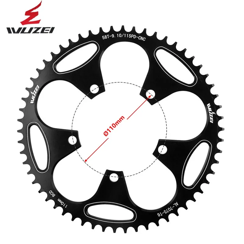 

Road Bicycle Crankset 110BCD Round Shape Chainrings bike disc 50/52/54/56/58/60T Parts Chainwheel Tooth Plate