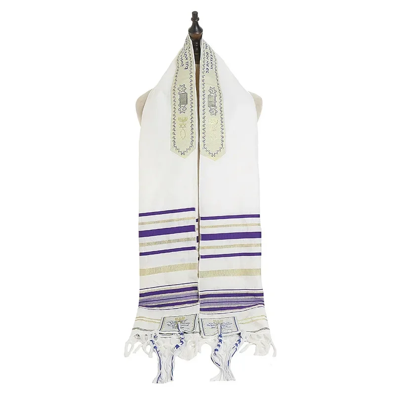유대인 tallit기도 목도리 폴리 에스테르 Talit 이스라엘 Praying ScarfsMessianic Tallis 남성 여성용..