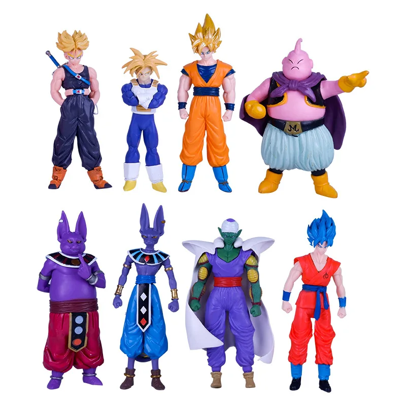 8pcs Set Anime Dragon Ball Z Super MAJIN BUU Boo Figure Statue Toy Gift  3~4in