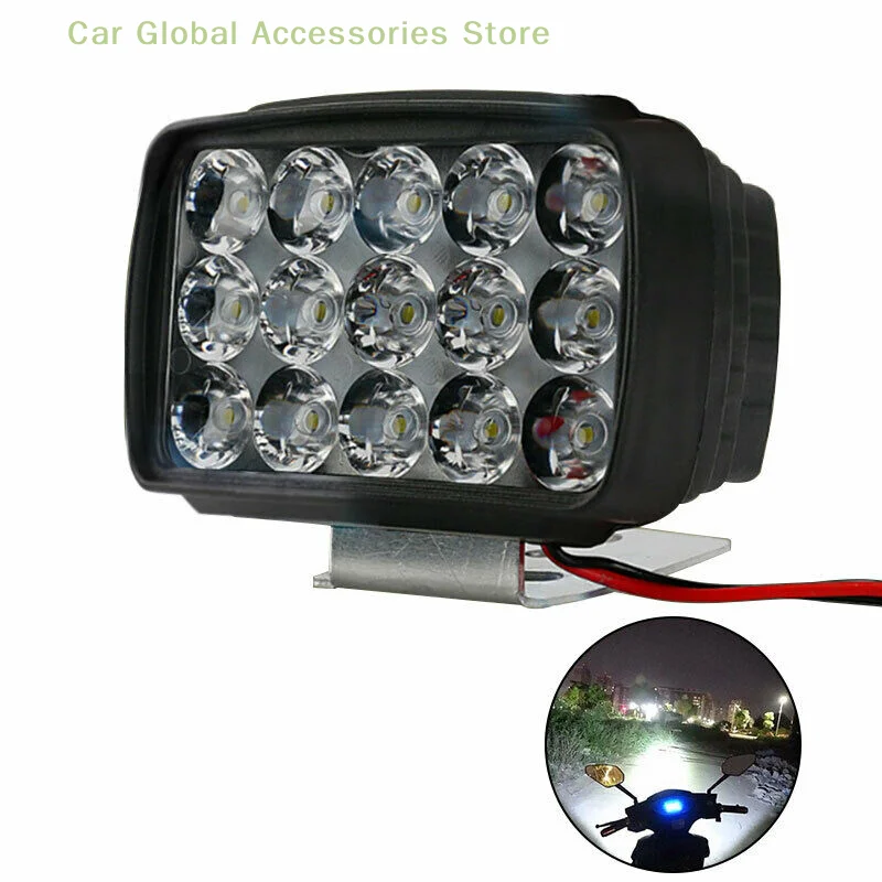 Faretto Faro Moto 15 Led 1000Lm Motos Atv Utv Illuminazione Scooter