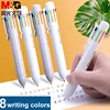 M&G 2Pcs Multicolor Pens 8-in-1 Retractable Ballpoint Pens,8 Colors Transparent Barrel Ballpoint Pen for Office School Supplies 1