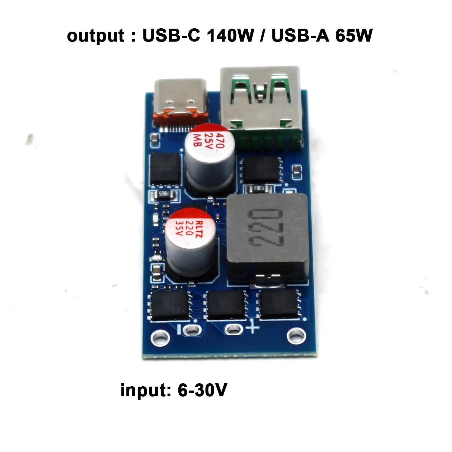 PD3.0 140W Schnellladegerät Desktop-Auto-TELEFON Laden Multiprotokoll 12V 24V auf 5V 9V 12V 15V 20V TYPE-C USB DC Buck Converter