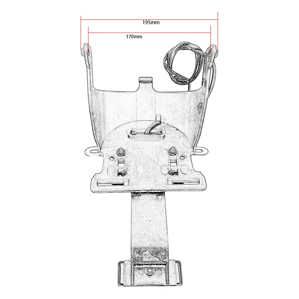 Porte Plaque Numéro Moto Pour Sportster XL883 XL1200 Pour