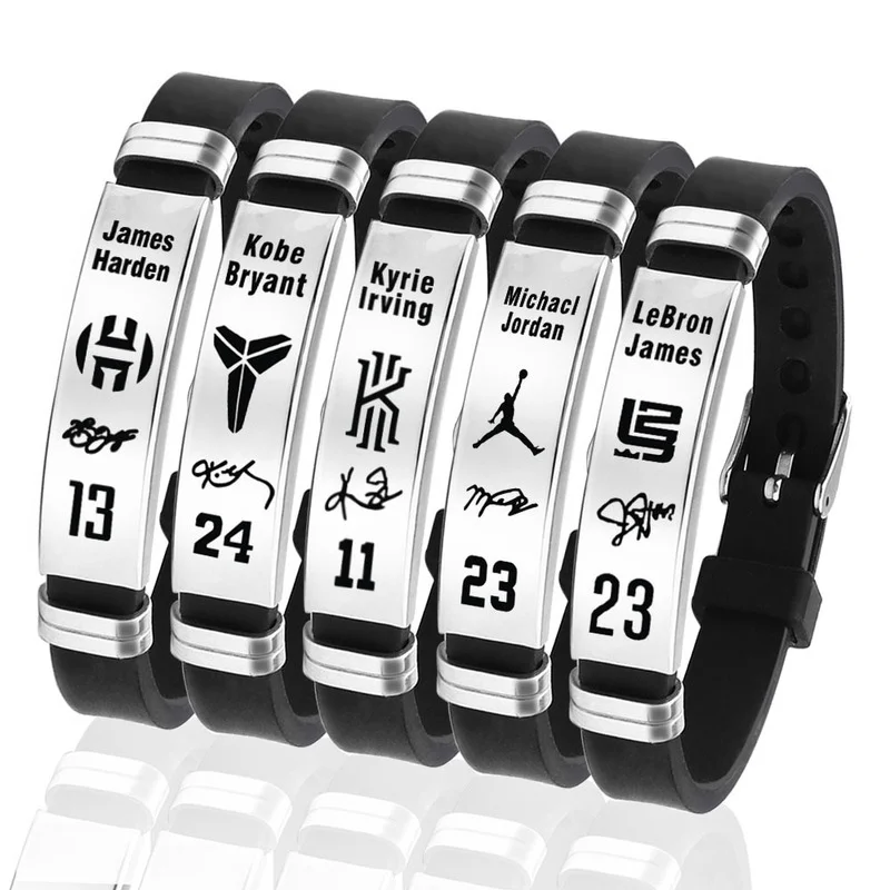 New NBA Basketball Superstar Kobe Jordan James Curry Harden Kevin Anthony Bracelet Wristband Gift Toy Birthday | Игрушки и хобби
