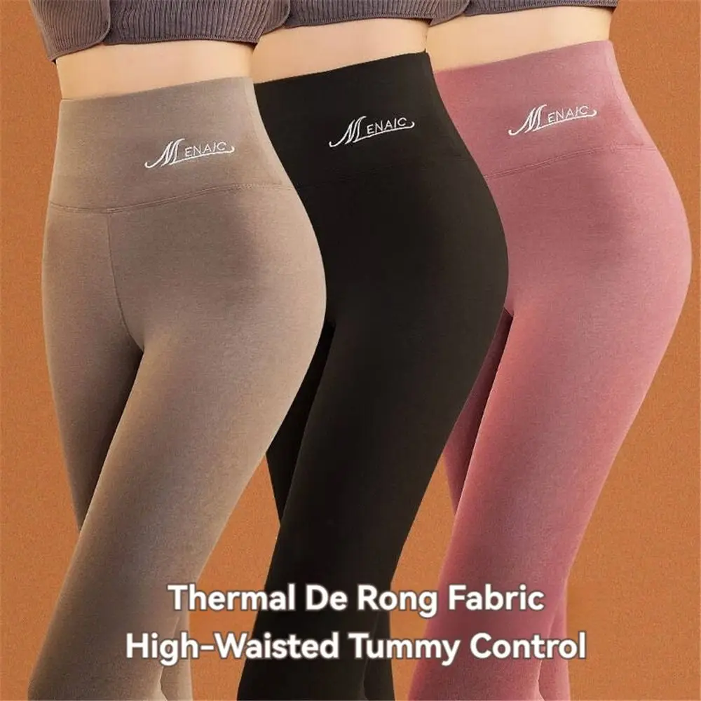 Herbst-Winter de Rong Stoff Damen Thermo hose hoch taillierte nahtlose elastische Leggings abnehmen Winter unterwäsche für Frauen – Detail 1