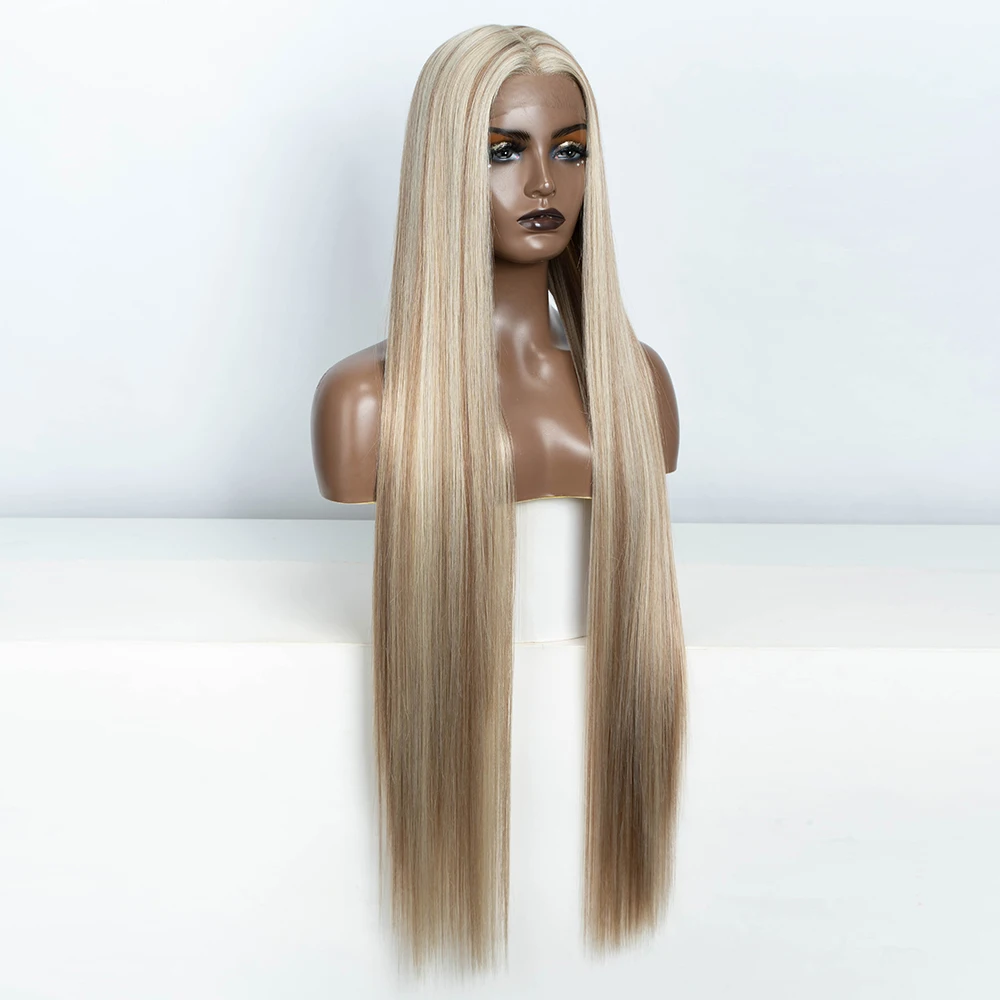 Lace Front Wig 38 Inch Long Straight for Cosplay
