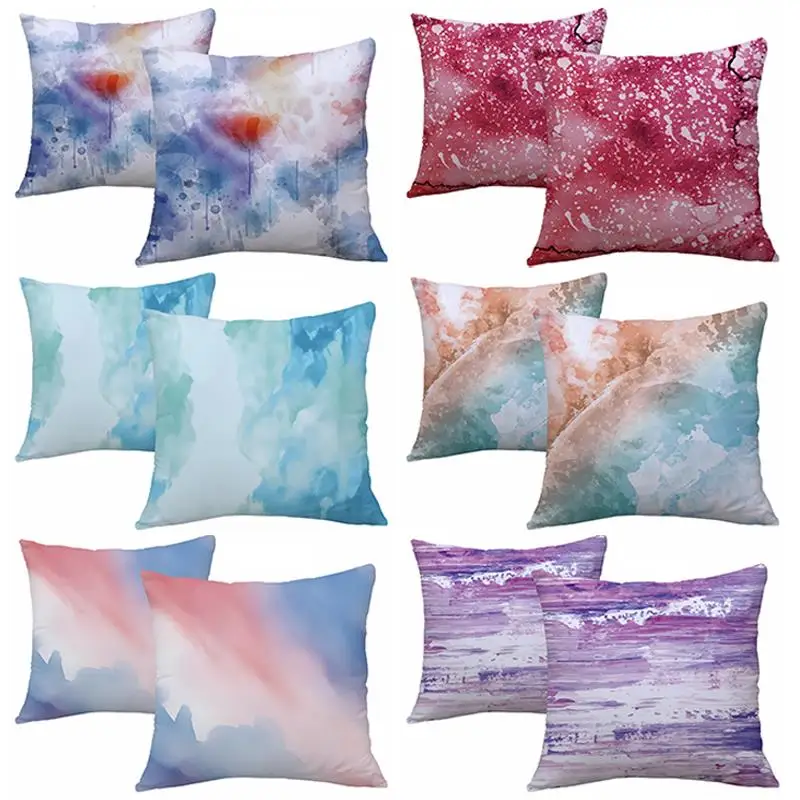 

Наволочка для подушки с акварельным рисунком, украшение для дома, декоративная наволочка для гостиной, дивана, свадебное украшение