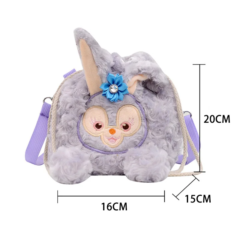 Disney Duffy Bear Girl Plush Bucket Backpack Cartoon Stellalou Cute Crossbody Coin Purse Shoulder Bag Elastic Band Mini Bags 2
