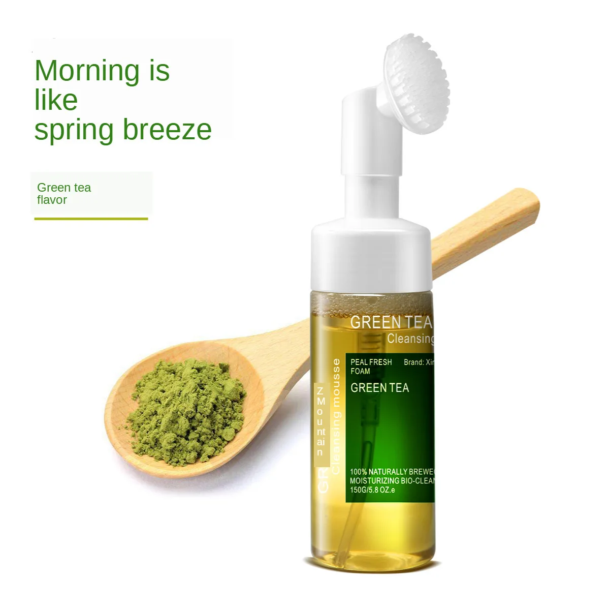 150g Green Tea Amino Acid Cleansing Mousse Foaming Cleanser Makeup Remover 2-in-1 face cleanser  face care  pore cleanser 5