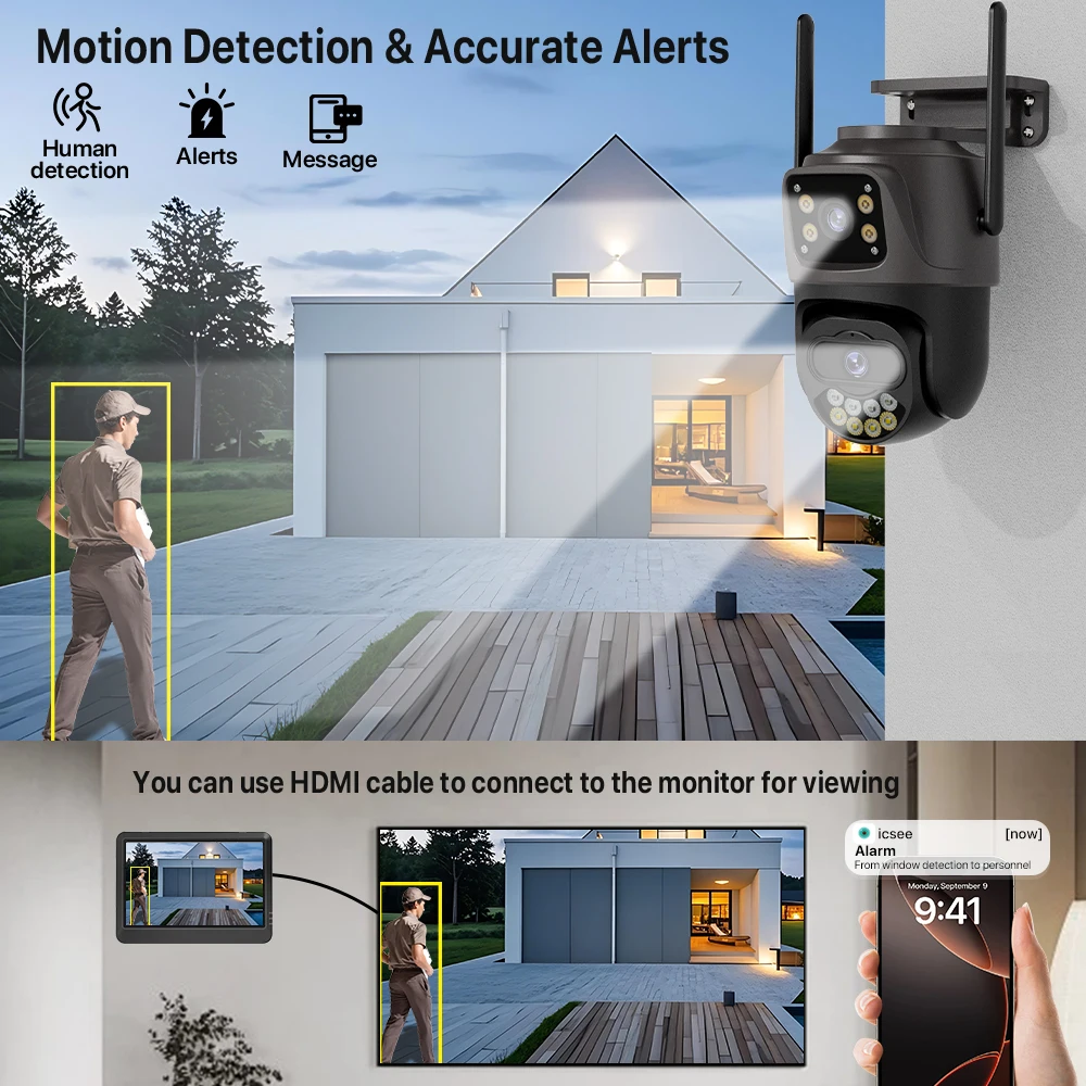 Ilustração da funcionalidade de deteção de movimento