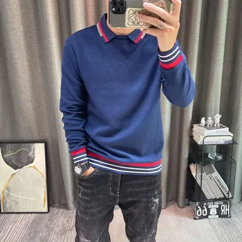 Polo da uomo attillate con colletto Slim Fit Felpe da uomo Pullover di alta qualità Citazioni Top Tendenze della moda 2025 Emo Original