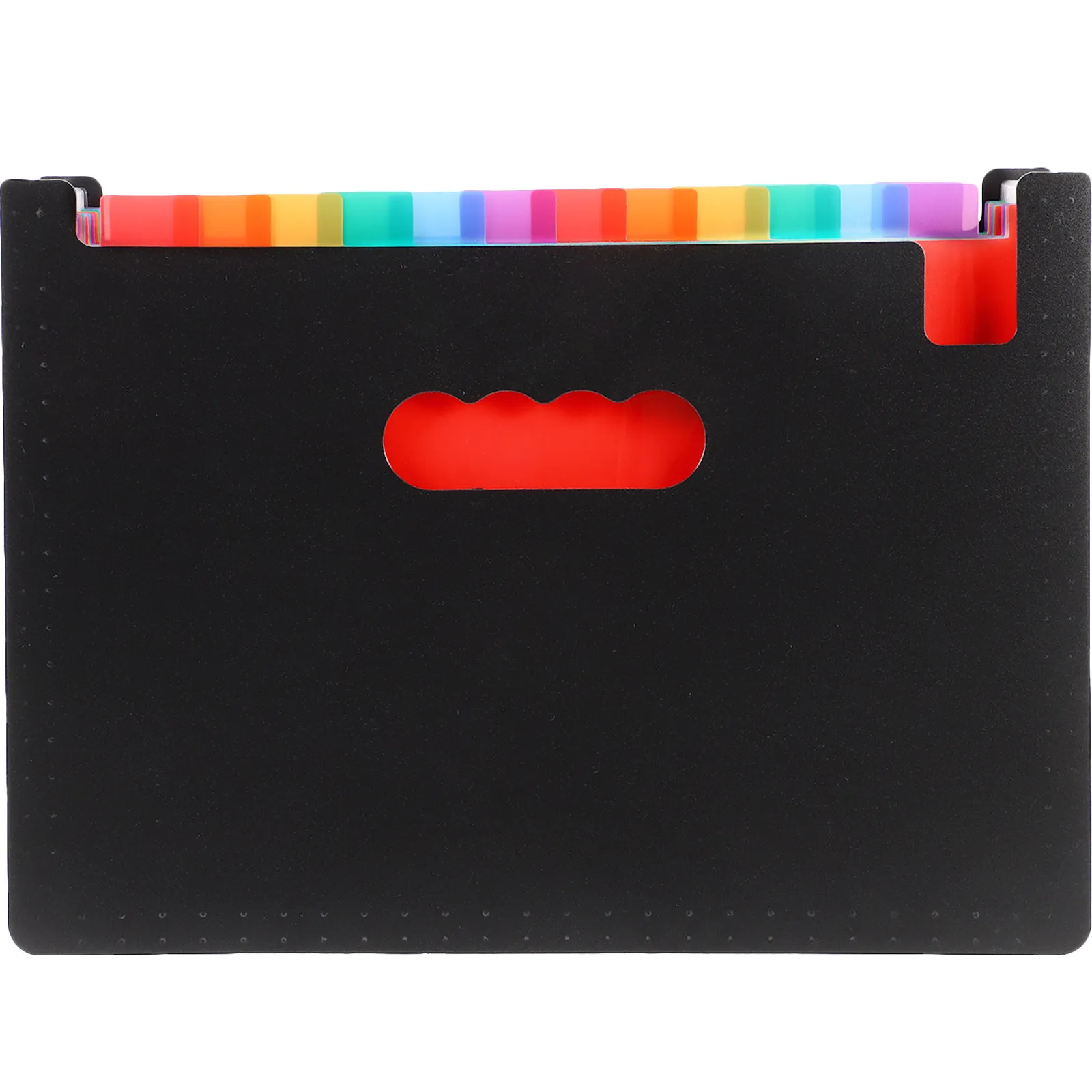 레인보우 아코디언 파일 폴더 두꺼운 PP 다층 확장형 문서 정리함 영수증 홀더 소형 사무실 파일 보관 가방