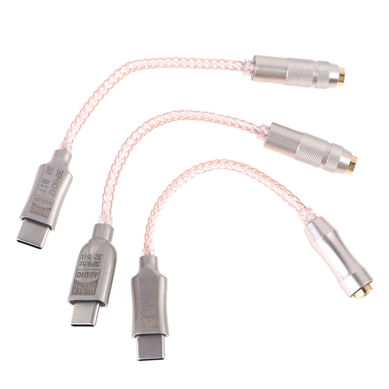 Earphone Amplifier Adapter USB Type C To 3.5mm DAC Amp Digital Decoder AUX Audio Cable Converter