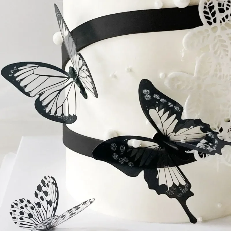 Butterfly Birthday Cake Topper Dark Queen Festival Cake Decoration Goddess Festival Cake Decorating Tools Party Decor Supplies